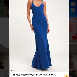 Royal Blue Lulu’s Maxi Dress Size S